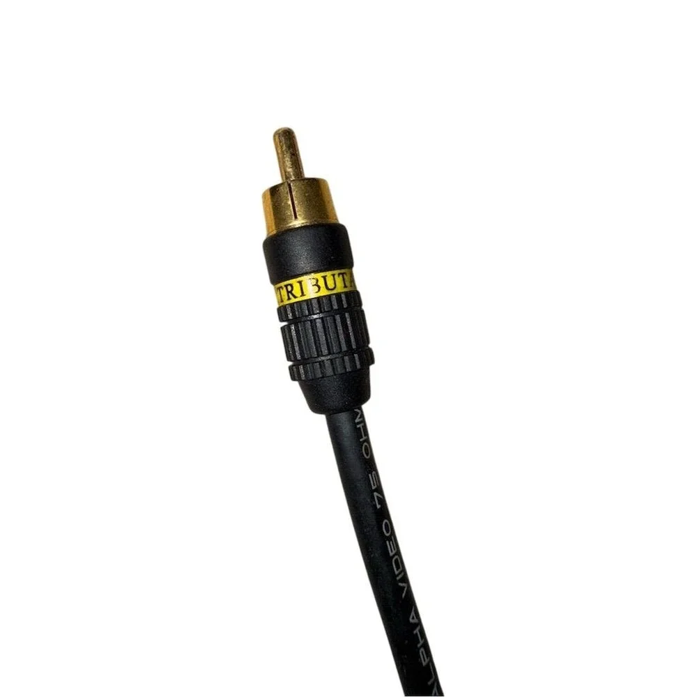 Tributaries Alpha Video RCA Cable 75 Ohm Black‎ Durable Construction